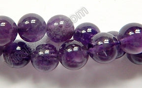 Amethyst AB -  Smooth Round Beads 16"