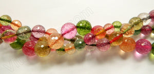 Mixed Explosion Crystal Natural AA - Faceted Round  16"