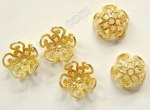 Gold Plated Copper - Flower Cap