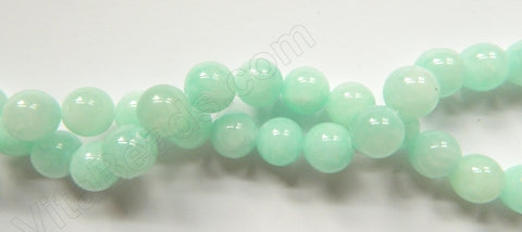 Green Amazonite Mashan Jade  -  Smooth Round  16"