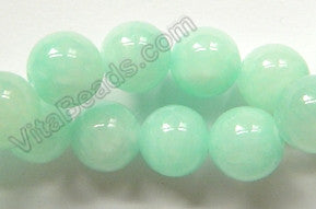 Green Amazonite Mashan Jade  -  Smooth Round  16"