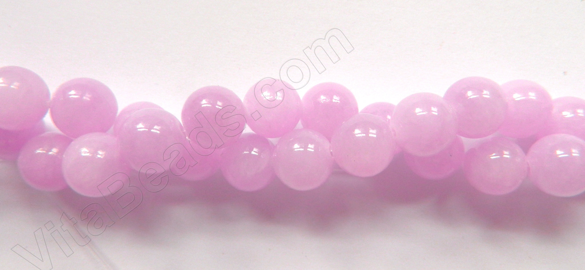 Light Purple Mashan Jade  -  Smooth Round  16"