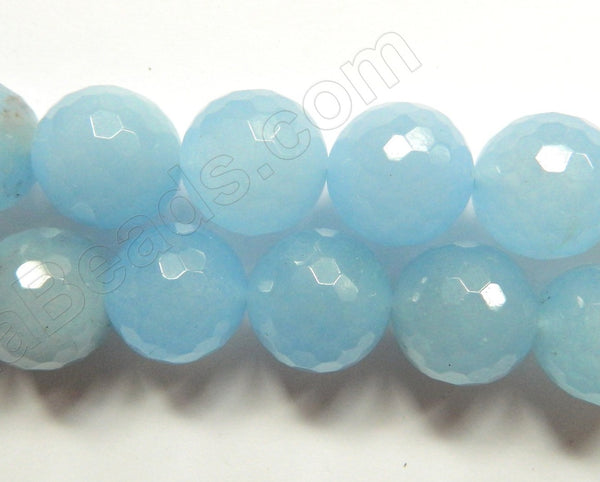 Aquamarine Jade  -  Faceted Round  16"