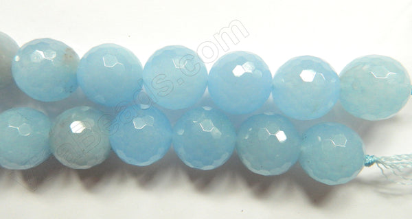 Aquamarine Jade  -  Faceted Round  16"