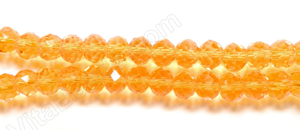 Orange Yellow Crystal  -  Faceted Rondel  12"