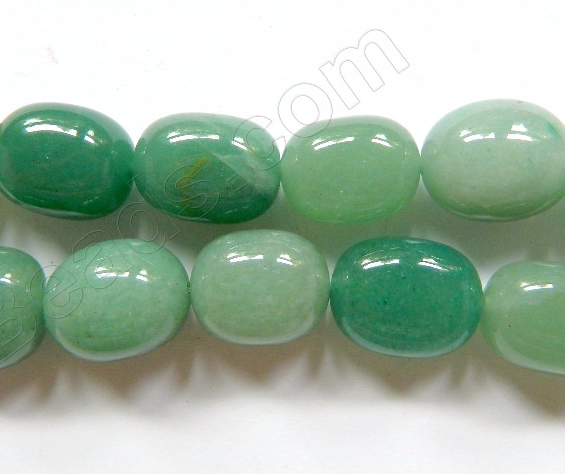 Green Aventurine  -  Smooth Egg Nuggets  16"