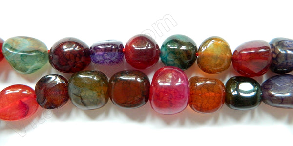 Mixed Fire Agate Dark  -  Smooth Tumble  16"