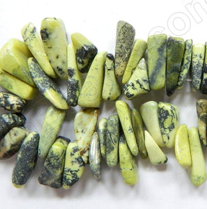 Yellow Turquoise  -  Big Long Chips 16"     6 - 18 mm