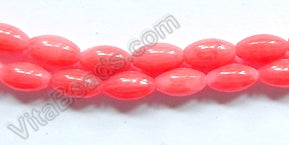 Dark Peach Bamboo Coral  -  Smooth Long Rice 16"