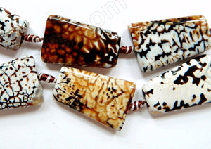 Coffee Fire Agate  -  Puff Rectangle Ladder  16"