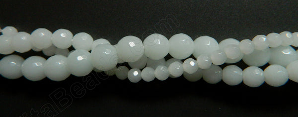 Synthetic Moonstone  -  Faceted Round   16"