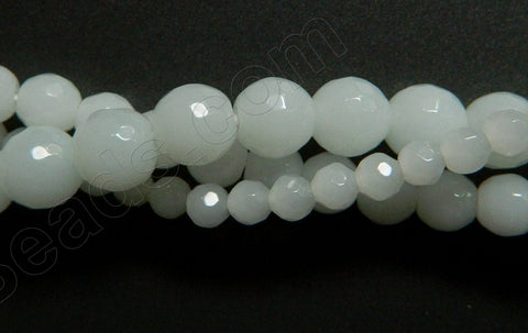 Synthetic Moonstone  -  Faceted Round   16"