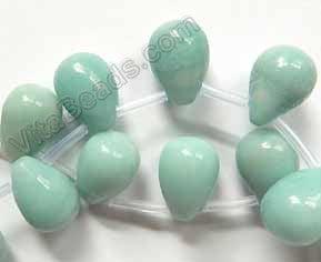 Chinese Amazonite -  13x18mm Smooth Round Teardrops  16"