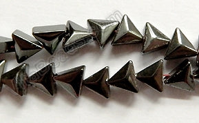 Hematite  -  Triangle Shape 16"