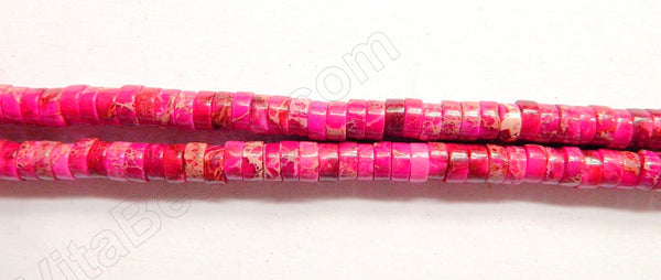 Fuchsia Impression Jasper AA  -  Heishi  16"