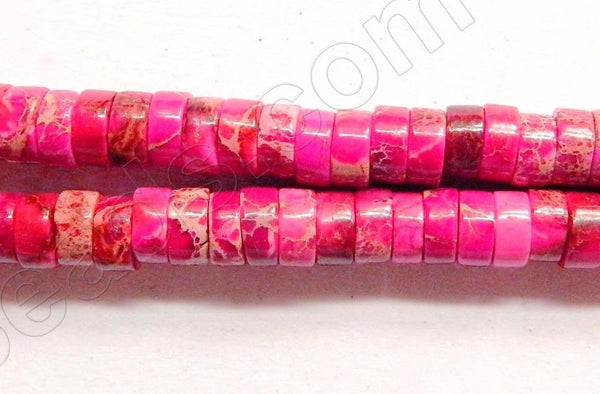 Fuchsia Impression Jasper AA  -  Heishi  16"