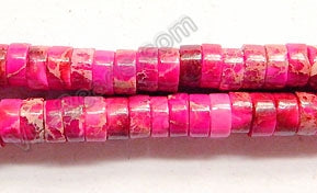 Fuchsia Impression Jasper AA  -  Heishi  16"