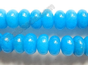 Robin Blue Jade  -  Smooth Rondel  16"     5 x 8 mm