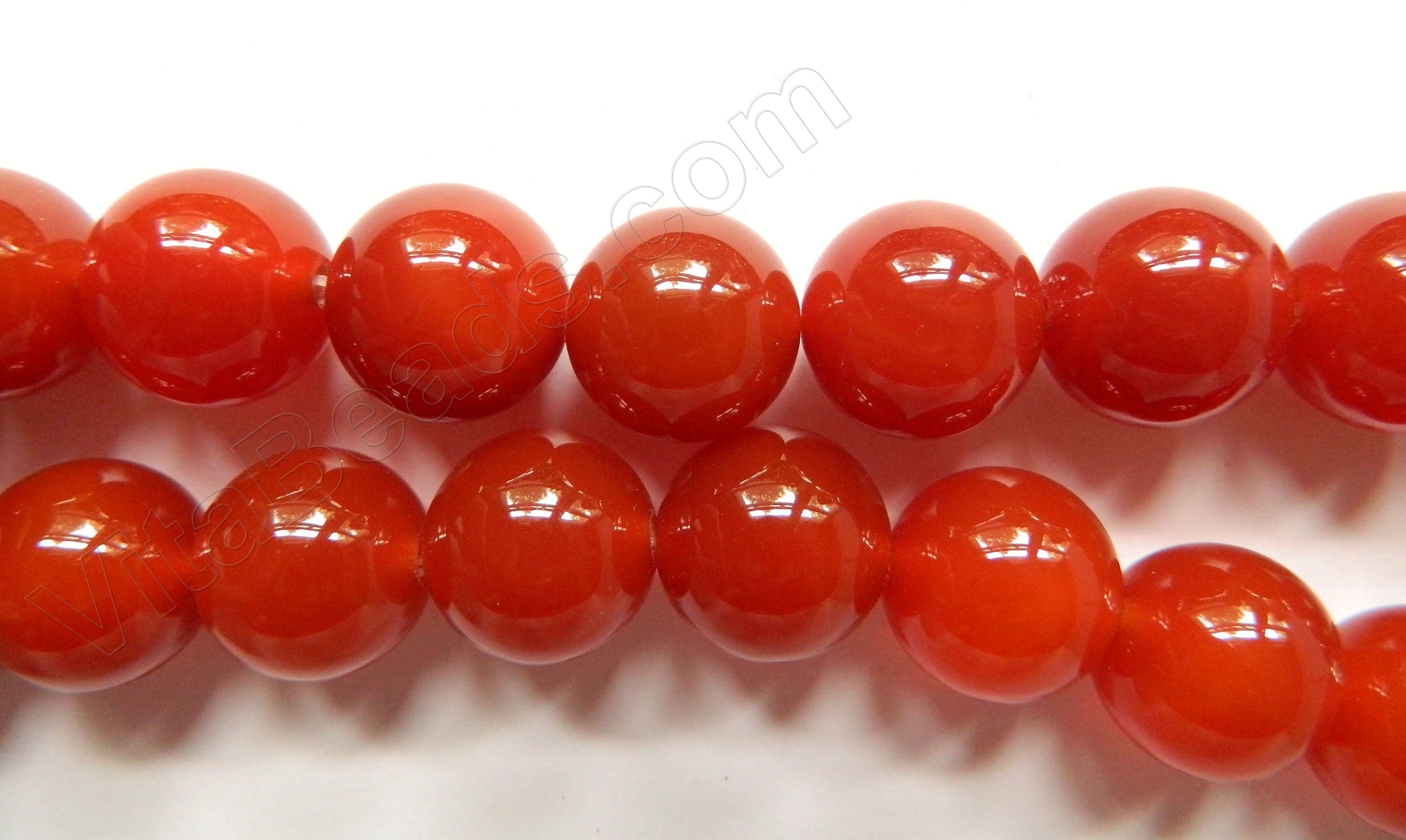 Carnelian AAA  -  Big Smooth Round Beads  16"