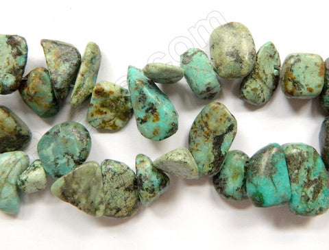 Africa Turquoise  -  Smooth Drop Nuggets 16"