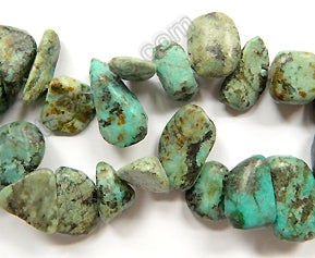 Africa Turquoise  -  Smooth Drop Nuggets 16"