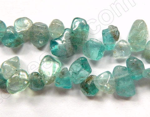 Apatite Light Clear AA  -  Smooth Drop Nuggets 16"