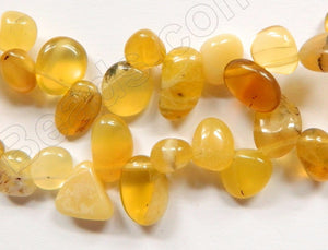 Yellow Opal  -  Smooth Drop Nuggets 16"
