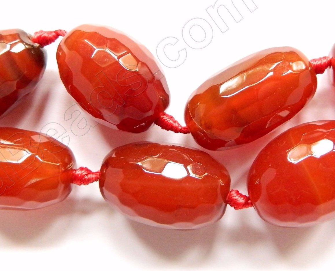 Carnelian  -   Faceted Big Eggs 16"