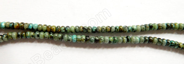Africa Turquoise  -  Smooth Rondels  16"