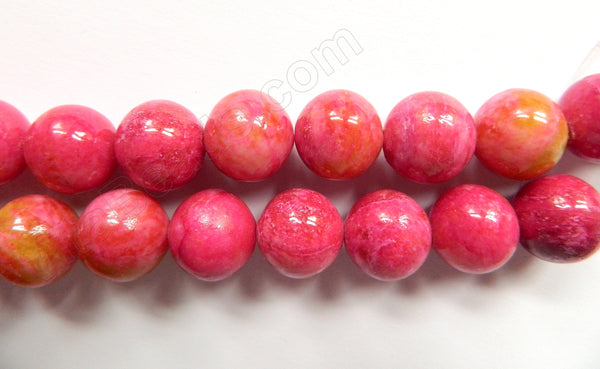 Ruby Turquoise  -  Big Smooth Round Beads  16"