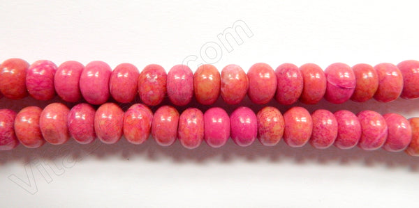 Ruby Turquoise  -  Smooth Rondell 16"     6 x 11 mm