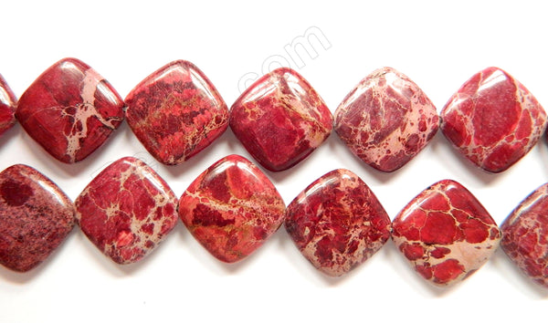 Red Impression Jasper  -  Puff Diamond  16"