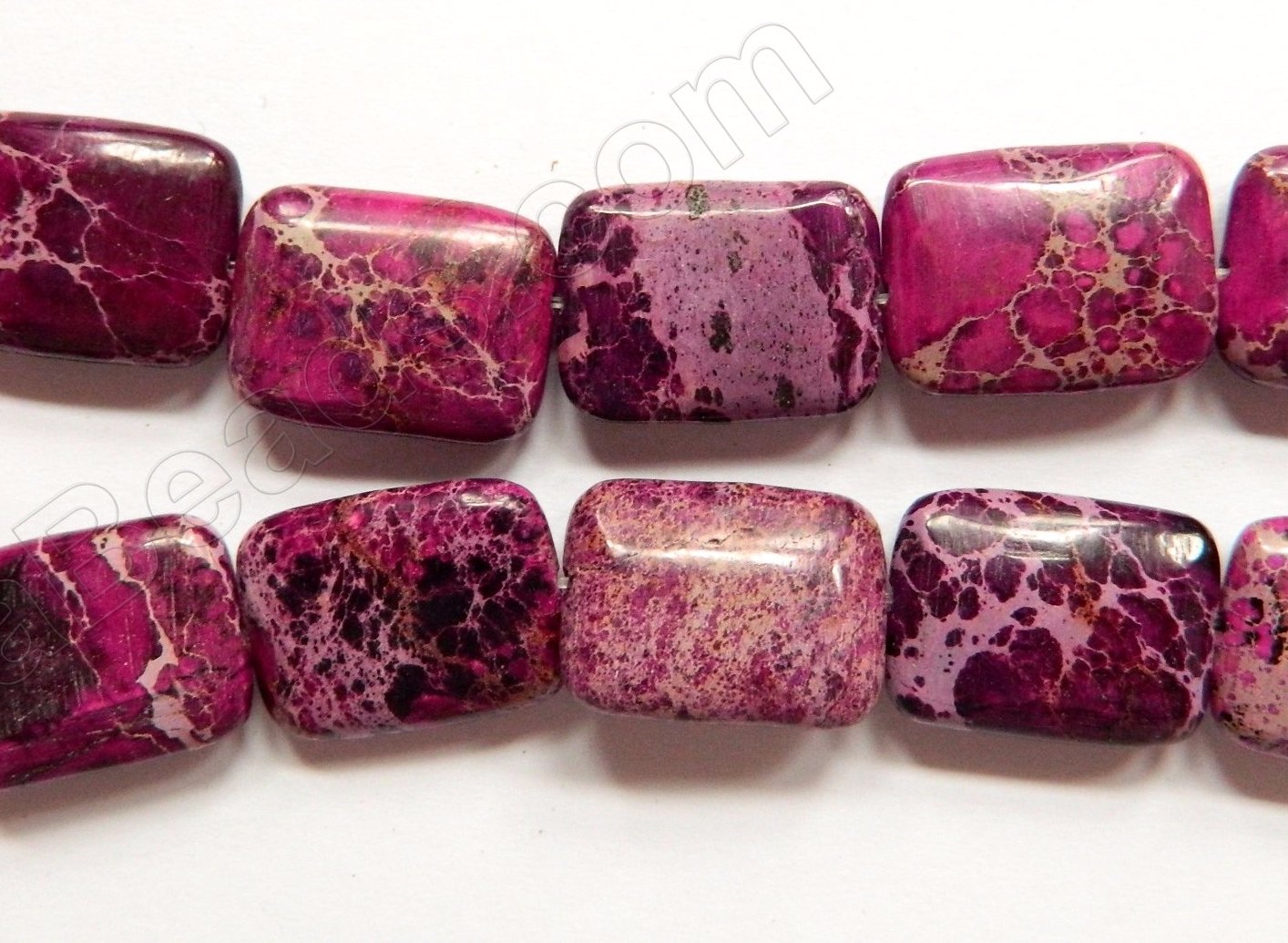 Purple Impression Jasper  -  Puff Rectangles  16"