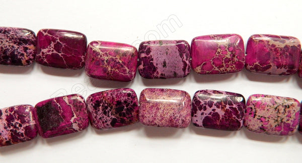 Purple Impression Jasper  -  Puff Rectangles  16"