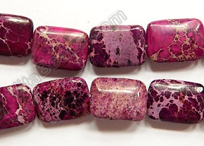 Purple Impression Jasper  -  Puff Rectangles  16"