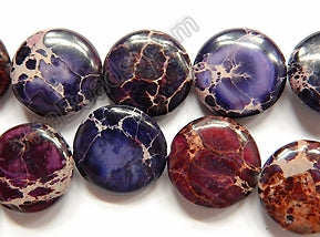 Purple Impression Jasper AA  -  Puff Coins  16"