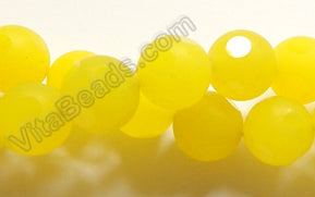 Frosted Lemon Jade  -  Dot Faceted Round 16"