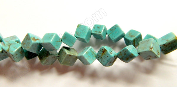 Cracked Turquoise  -  Double Edge Square  16"