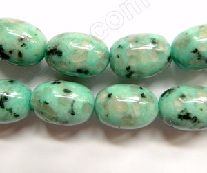 Green Kiwi Stone  -  Smooth Egg Nuggets 16"