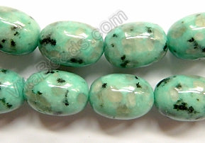 Green Kiwi Stone  -  Smooth Egg Nuggets 16"