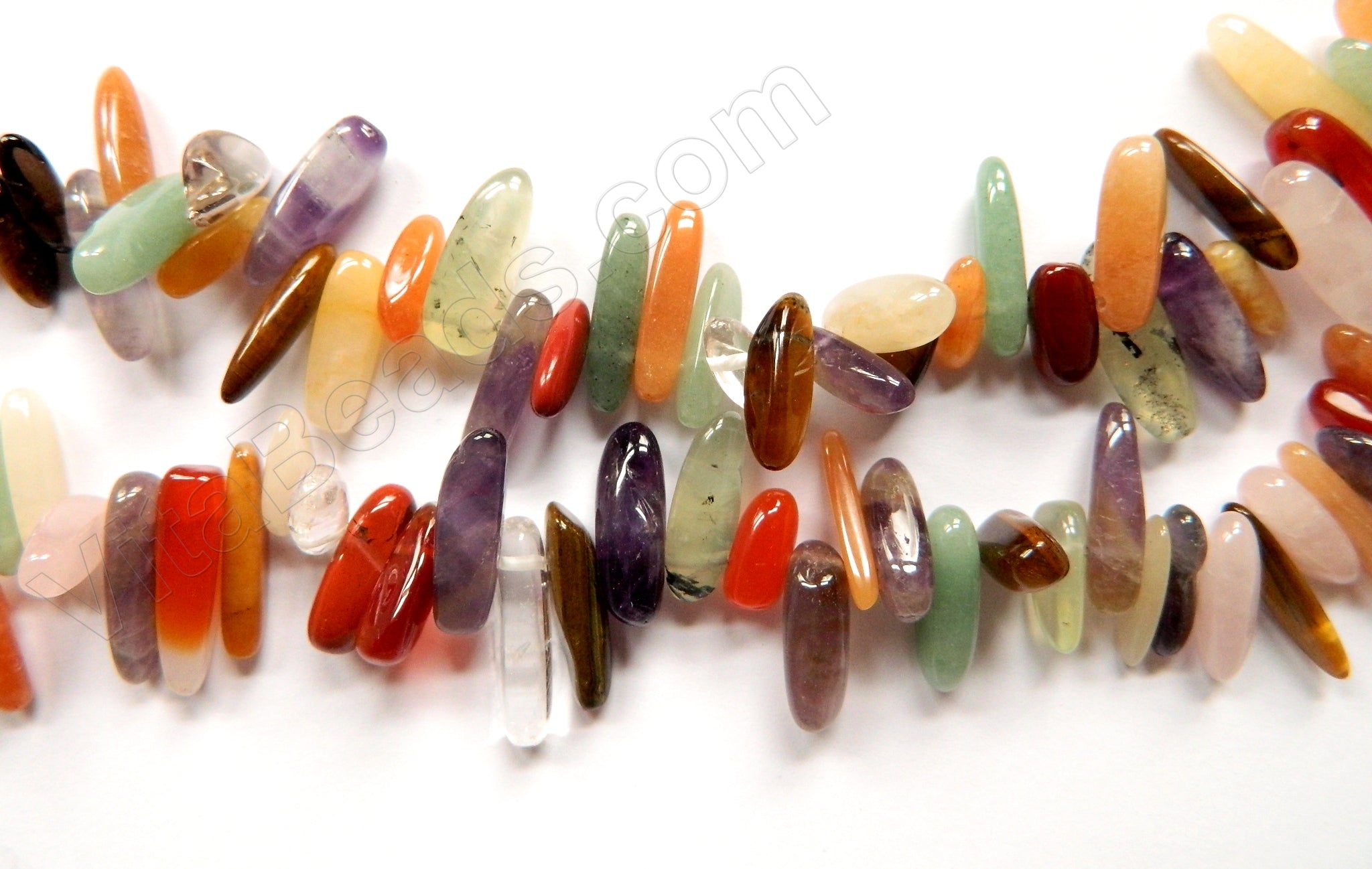 Multi Agate  -  Smooth Sticks 16"      6 x 20 mm