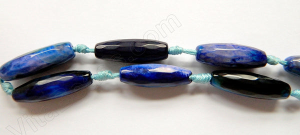 Water-Lily Fire Agate  -  Faceted Long Rice  16"