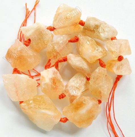 Graduated Big Tumble Strand 16"   Citrine Rough