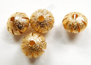 Gold Plated Copper Stardust Rondel Beads