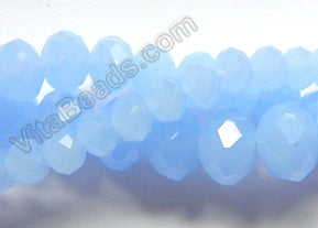 Sky Blue Chalcedony Qtz  -  Faceted Rondel   16"