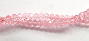 Pink Crystal Qtz  -  Faceted Rondel