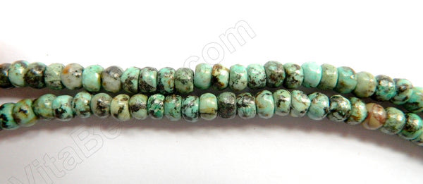 Africa Turquoise  -  Smooth Rondels  16"