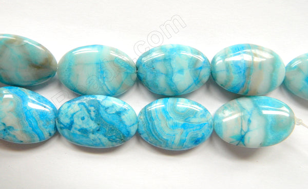 Blue Crazy Lace Agate  -  Big Puff Ovals  16"