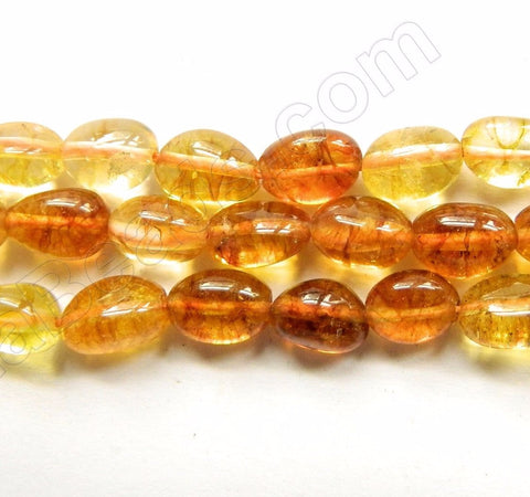 Amber Quartz   -  Small Smooth Tumble  16"     8 x 10 mm