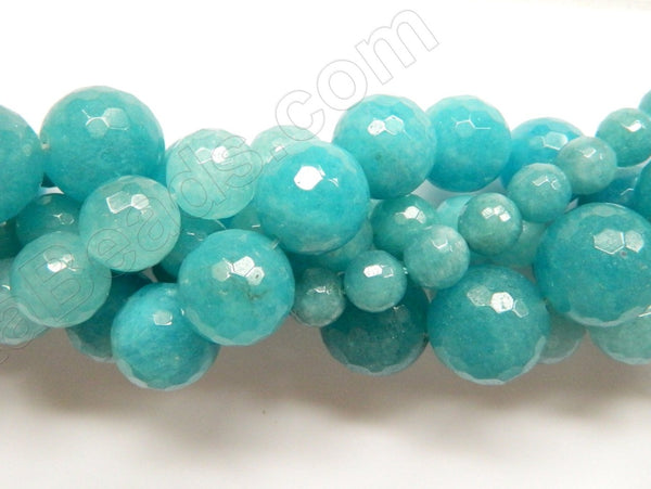 Blue Apatite Quartz  -  Faceted Round